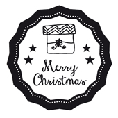 Woodies Textstempel &quot;Merry Christmas&quot; (v1) - W-07002