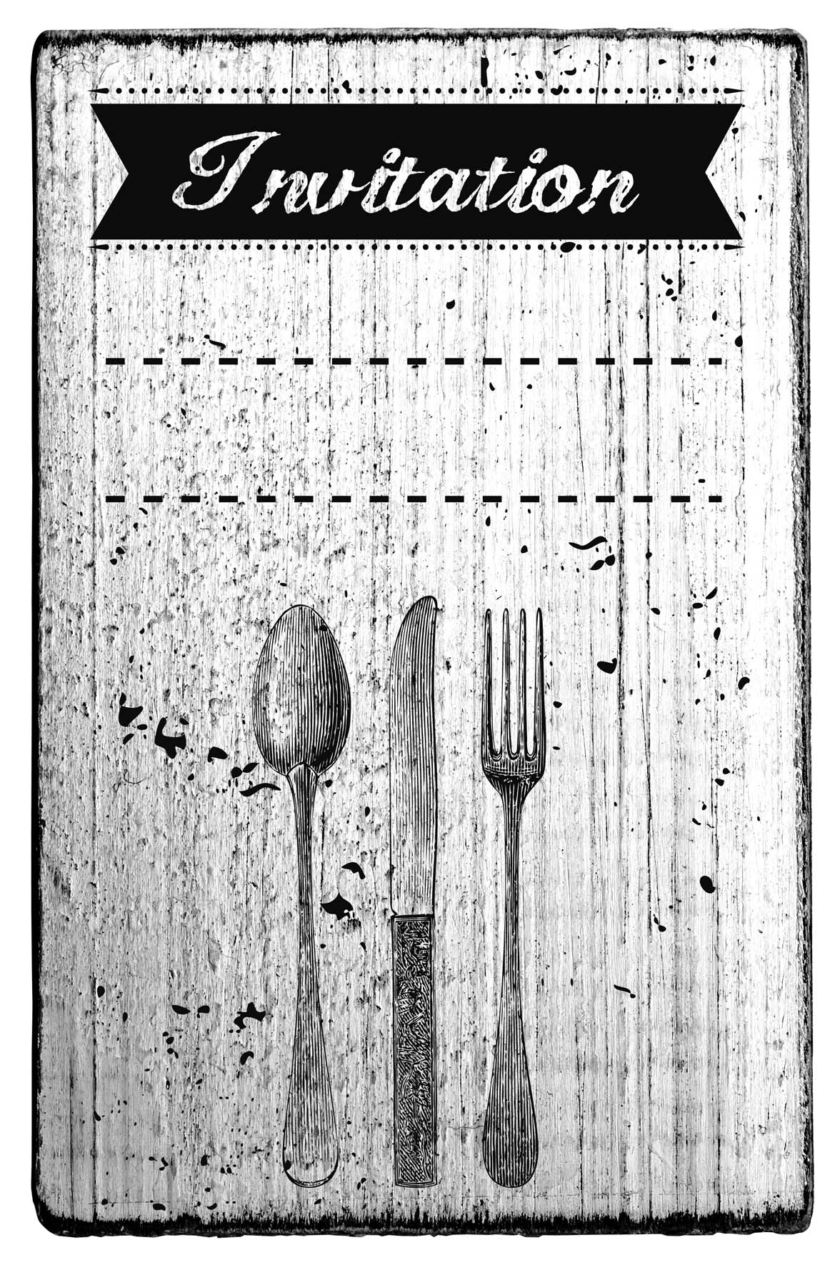 Vintage - Invitation (Besteck) - V-01047