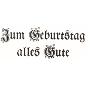 Text Stempel "Zum Geburtstag alles Gute" - F-1511