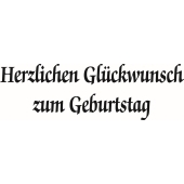 Text Stempel "Herz.Glückwünsche zum Geburtstag" - F-8091