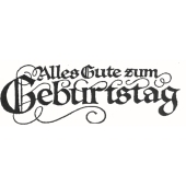 Text Stempel "Alles Gute zum Geburtstag" - F-9018