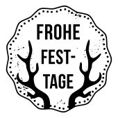Woodies Textstempel &quot;Frohe Festtage&quot; - W-07010