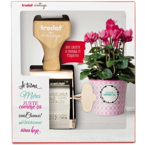 Set de timbre Trodat Vintage - Félicitations (Français)