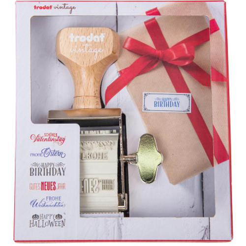 Set de timbre Trodat Vintage - Besondere Anlässe (Allemand)